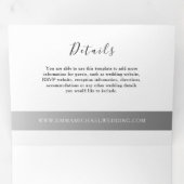 Faire-part de mariage triptyque à script minimal (Intérieur en premier)