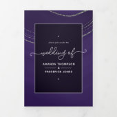Faire-part de mariage triptyque en pierre d'agate (Page de couverture)