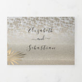 Faire-Part de Mariage Triptyque Photo de Plage (Page de couverture)