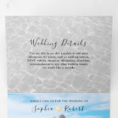 Faire-part de mariage triptyque photo de plage (Intérieur en premier)