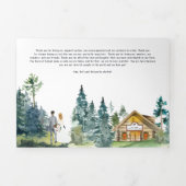 Faire-Part de Mariage Triptyque Rustique Forêt Mon (Page de couverture)