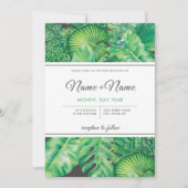 Faire-part de mariage tropical à conserver  (Devant)