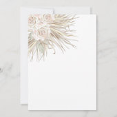 Faire-part de mariage tropical à l'aquarelle Boho (Dos)