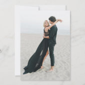 Faire-part de mariage tropical avec monogramme de (Dos)