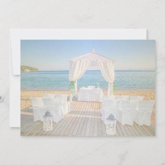 Faire-part de mariage Tropical Beach Arbor (Dos)