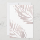 Faire-part de mariage Tropical Blush Palms (Dos)
