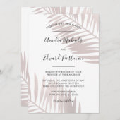 Faire-part de mariage Tropical Blush Palms (Devant / Derrière)