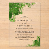 Faire-part de mariage tropical boho à Palm Beach (Recto)