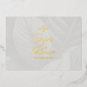 Faire-Part de Mariage Tropical Chic en Papier d'Al