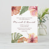 Faire-part de mariage tropical de destination (Debout devant)