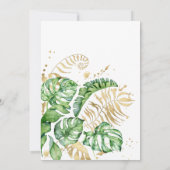 Faire-part de mariage Tropical Golden Foliage (Dos)