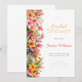 Faire-part de Mariage Tropical Hawaïen (Devant / Derrière)