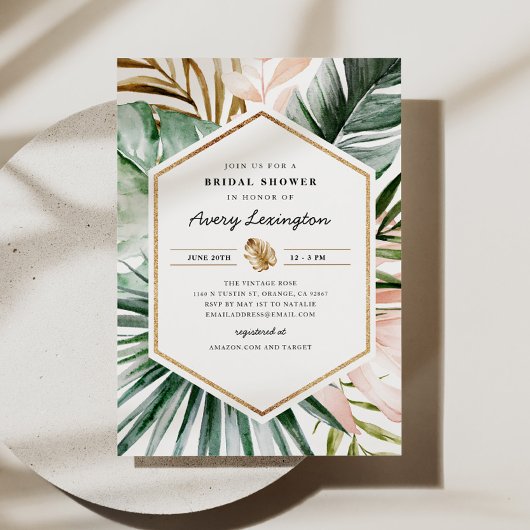 Faire-Part de Mariage Tropical Luxuriant