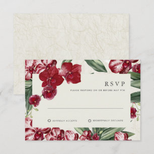 Faire-part de mariage Tropical Orchid Hawaiian Isl