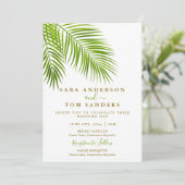Faire-part de mariage Tropical Palm (Debout devant)