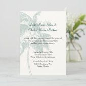 Faire-part de mariage Tropical Personnalisé (Debout devant)