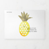 Faire-part de mariage tropical Pinas Pineapple Aqu (Page de couverture)