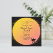 Faire-part de mariage tropical pour anniversaire d (Debout devant)