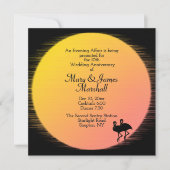 Faire-part de mariage tropical pour anniversaire d (Devant)