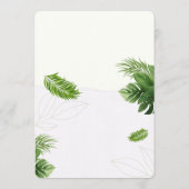 Faire-part de mariage tropical romantique (Dos)