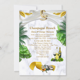 Faire-part de mariage tropical romantique