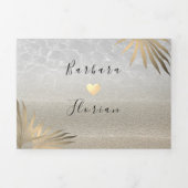 Faire-Part de Mariage Tropical sur la Plage Tripty (Page de couverture)