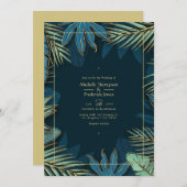 Faire-part de mariage tropicale (Devant / Derrière)