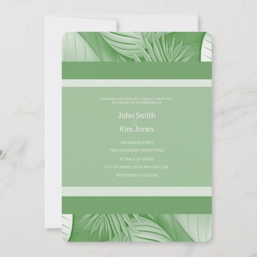 Faire-part de mariage tropicale (Dos)