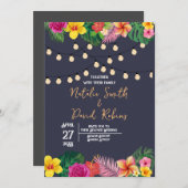 Faire-part de mariage tropicale (Devant / Derrière)