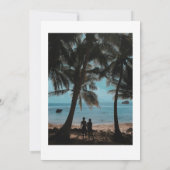 faire-part de mariage tropicale beige avec palmier (Dos)