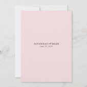 Faire-part de mariage tropicale en feuille de palm (Dos)