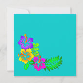 Faire-part de mariage tropicale hawaïenne colorée (Dos)