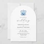 Faire-part de mariage tropicale inspirée par l'Oue (Devant)