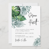 Faire-part de mariage tropicale minimale (Devant)