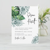Faire-part de mariage tropicale minimale (Debout devant)