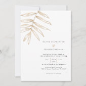 Faire-part de mariage tropicale minimaliste (Devant)