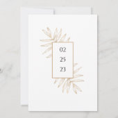 Faire-part de mariage tropicale minimaliste (Dos)