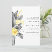 Faire-part de mariage tropicale moderne (Debout devant)