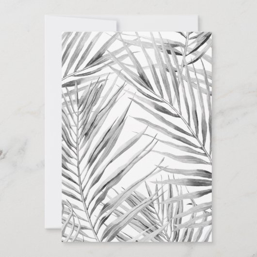 Faire-part de mariage tropicale moderne (Dos)