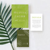 Faire-part de mariage tropicale moderne