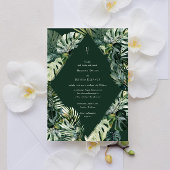 Faire-part de mariage tropicale, Moody Botanical