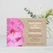 Faire-part de mariage tropicale (sable de plage) (Debout devant)