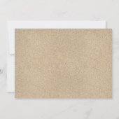 Faire-part de mariage tropicale (sable de plage) (Dos)