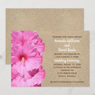 Faire-part de mariage tropicale (sable de plage)