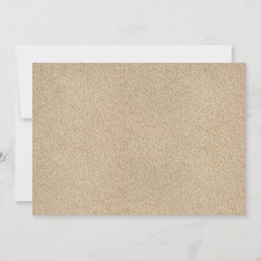 Faire-part de mariage tropicale (sable de plage et (Dos)