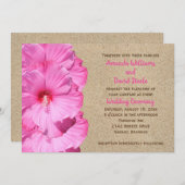 Faire-part de mariage tropicale (sable de plage et (Devant / Derrière)