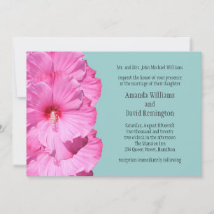 Faire-part de mariage tropicale (turquoise)