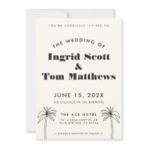 Faire-part de mariage tropiques minimalistes