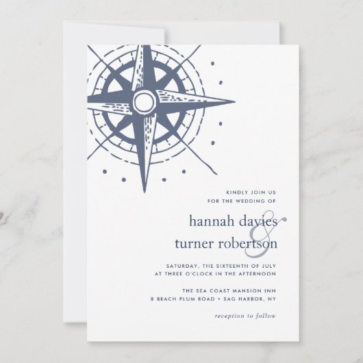 Faire-part de mariage True North (Devant)