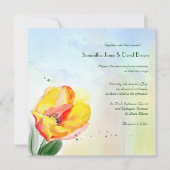 Faire-part de mariage Tulip Watercolor (Devant)